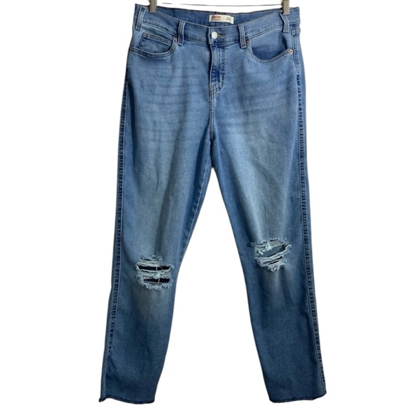 Signature by Levi Strauss Denim - Levis Strauss Ripped Distressed Boyfriend Skinny Jeans Size 8